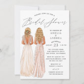 ガウンエレガントブライダルシャワーツガールズ招待状 招待状 (正面)