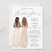 ガウンエレガントブライダルシャワーツガールズ招待状 招待状 (正面)