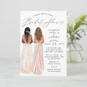 ガウンエレガントブライダルシャワーツガールズ招待状 招待状 (スタンド正面)