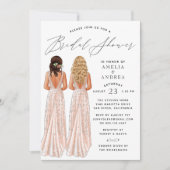 ガウンエレガントブライダルシャワーツガールズ招待状 招待状 (正面)