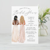 ガウンエレガントブライダルシャワーツガールズ招待状 招待状 (スタンド正面)