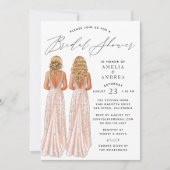 ガウンエレガントブライダルシャワーツガール 招待状 (正面)