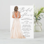 ガウンエレガントブライダルシャワー招待 招待状 (スタンド正面)