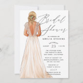 ガウンエレガントブライダルシャワー招待 招待状 (正面)