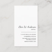 ガウンエレガントブライダルドレスブティックウェディングプランナー 名刺 (裏面)