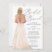 ガウンエレガントブライダルブランチ招待状 招待状 (正面)