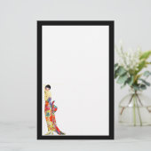 ガウンフォーマルの婦人 便箋 (スタンド正面)