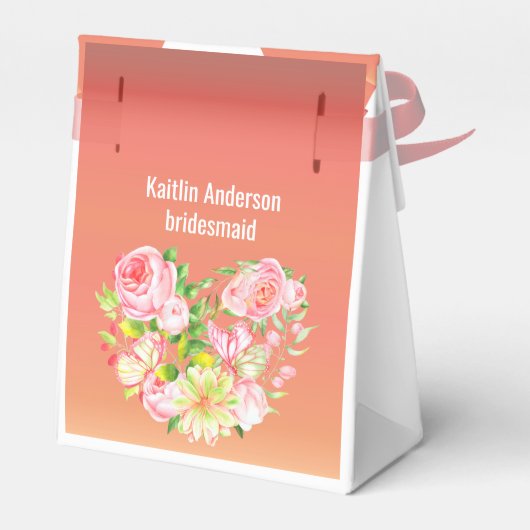 ガウンフォーマルブライドメイド🎀メイド・オブ・オーナー(花嫁付き添い人) フェイバーボックス (裏面サイド)