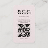 ガウンモダンブライダルブティックピンクインスタグラム 名刺 (裏面)