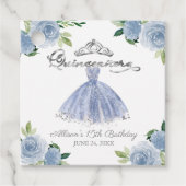 ガウンライトブルーフローラキンセアニェラパーティー フェイバータグ (正面)