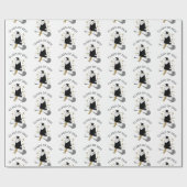 ガウン幼稚園フクロウ/幼稚園卒業 ラッピングペーパー (フラット)