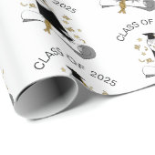 ガウン幼稚園フクロウ/幼稚園卒業 ラッピングペーパー (ロールコーナー)