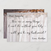 ガウン結婚の写真を撮ってくれるか？ 招待状 (正面/裏面)