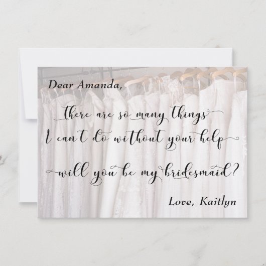 ガウン結婚の写真を撮ってくれるか？ 招待状 (正面)