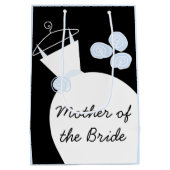 『ガウン結婚·ブルー·マザー·オブ·ブライド·ブラック·パステル·メッド』 ミディアムペーパーバッグ (裏面)