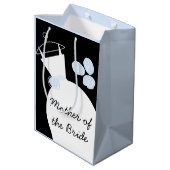 『ガウン結婚·ブルー·マザー·オブ·ブライド·ブラック·パステル·メッド』 ミディアムペーパーバッグ (裏面アングル)