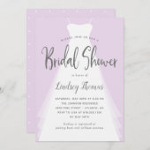 ガウン編モダン集可能色ブライダルシャワー招待状 招待状 (正面/裏面)