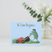 ガエおもしろいルの刈り芝漫画 ポストカード (スタンド正面)