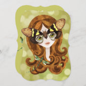 ガエアナコガネの妖精プリンセス招待状 招待状 (正面/裏面)