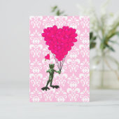 ガエルおもしろいマンガ&ピンクハートダマスク (スタンド正面)