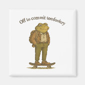 ガエルおもしろいミーム間抜けの暗いユーモアでトムをコミット マグネット (正面)