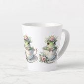 ガエルお洒落インフローラ茶碗 カフェラテマグ (右アングル)