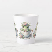 ガエルお洒落インフローラ茶碗 カフェラテマグ (正面)