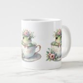 ガエルお洒落インフローラ茶碗 ジャンボコーヒーマグカップ (正面右)