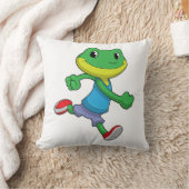 ガエルがランナランニングーズ クッション (ブランケット)
