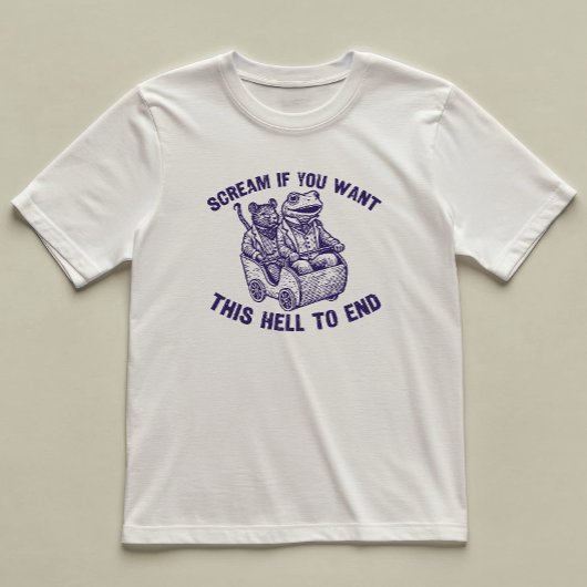 ガエルもしネズミが欲しいおもしろいと叫ぶ Tシャツ