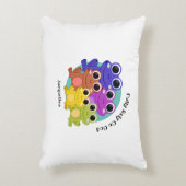 ガエルを完全に頼カラフルるパーソナライズされた アクセントクッション (正面(垂直))