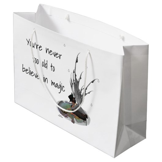 ガエル付きボーイレインフェアリー抱き枕 ラージペーパーバッグ (裏面アングル)