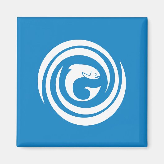 ガエル語のカナダ人旗 マグネット (正面)