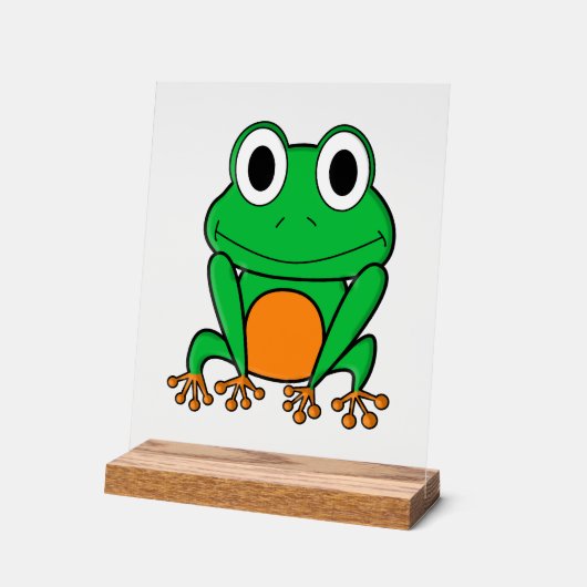 ガエル アクリルサイン (傾斜)