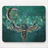 ガエレガントスムーンエメラルドナイトスパークルレースグリーン マウスパッド (正面)