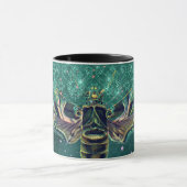 ガエレガントスムーンエメラルドナイトスパークルレースグリーン マグカップ (中央)