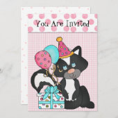 ガカスタムールズ誕生日招待状 招待状 (正面/裏面)