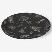 ガカラフルス蝶パターン ペーパープレート (アングル)