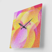 ガカラフルラス四角時計 スクエア壁時計 (傾斜)