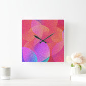 ガカラフルラス スクエア壁時計 (ホーム)