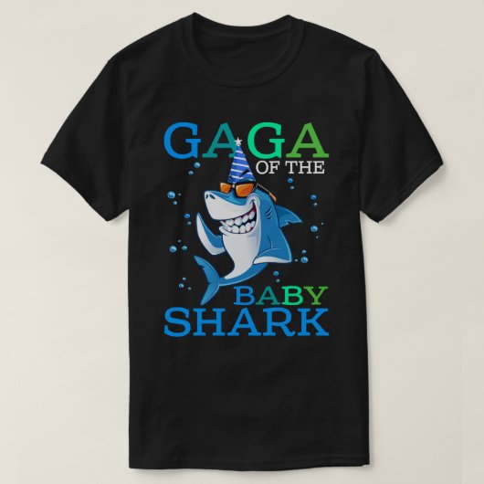 ガガガオブザベビーシャーク誕生日ブラザーシャークシャー Tシャツ (デザイン正面)