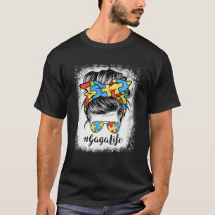 ガガガライフメッシーバンヘアバンダナグラスオティズム Tシャツ