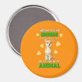 ガガ&グランプチーズアニマルおもしろいドオレンジチワワ マグネット (正面/裏面)