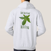 ガキになるなカエルになるなメンズフード付きスウェットシャツ パーカ (裏面)