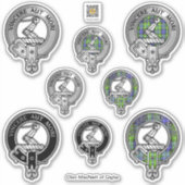 ガギラテンクレストのクランMacNeill & タータンチェック シール (正面)