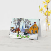 ガグノン·ウィンター·モーニング、ベイ·サン·ポール、クリスマス カード (黄色い花)