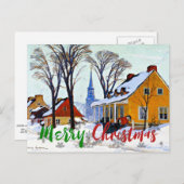 ガグノン – 冬の朝、ベイ・サン・ポール、クリスマス ポストカード (正面/裏面)