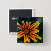 ガサニアの花 缶バッジ (正面&裏面)