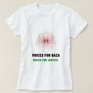 ガザに平和を 正義の声 Tシャツ