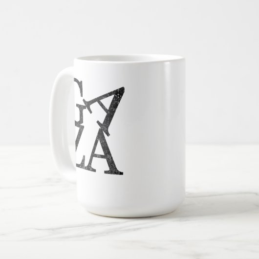 ガザに連帯し、パレスチナの子供たちを守れ コーヒーマグカップ (正面左)